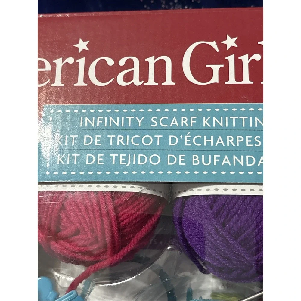 AMERICAN GIRL ~ INFINITY‎ SCARF KNITTING KIT & TRULY ME ACTIVITY BOX WHEEL